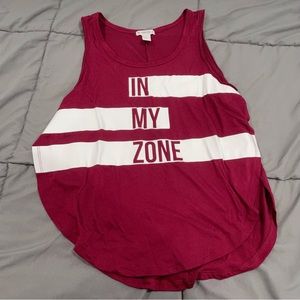 Forever 21 Burgundy Tank Top, Size Small